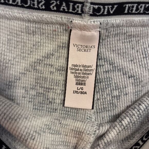 Victoria Secret Fair Isle Thermal Waffle Cozy Legging Lounge Pajama Pant, size L - Picture 2 of 8